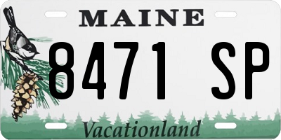 ME license plate 8471SP