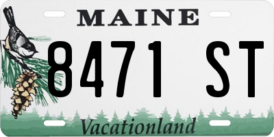 ME license plate 8471ST