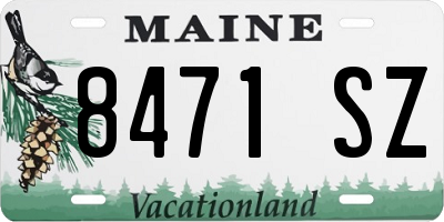 ME license plate 8471SZ