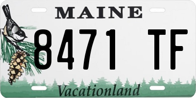 ME license plate 8471TF