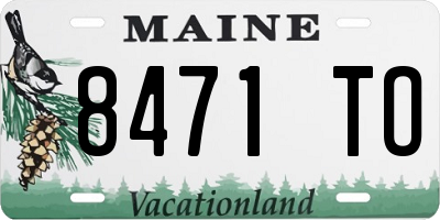 ME license plate 8471TO