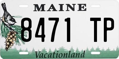 ME license plate 8471TP