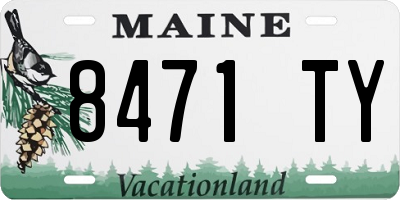 ME license plate 8471TY