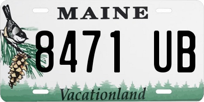 ME license plate 8471UB