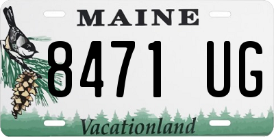 ME license plate 8471UG