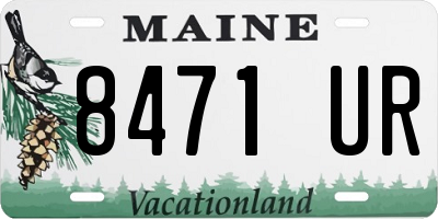 ME license plate 8471UR