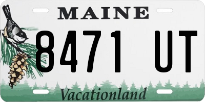 ME license plate 8471UT