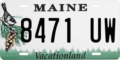 ME license plate 8471UW