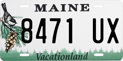 ME license plate 8471UX