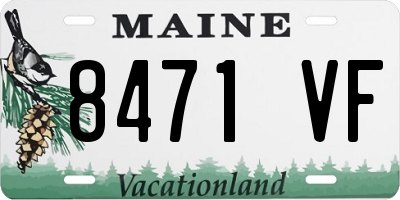 ME license plate 8471VF