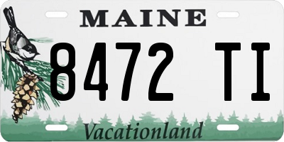 ME license plate 8472TI