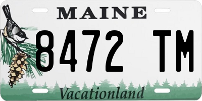 ME license plate 8472TM
