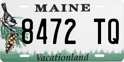 ME license plate 8472TQ