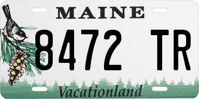 ME license plate 8472TR
