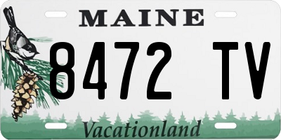 ME license plate 8472TV