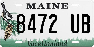 ME license plate 8472UB