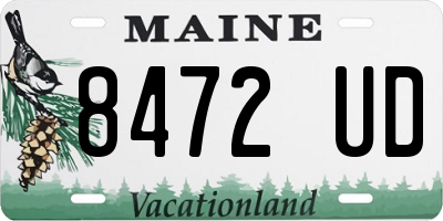 ME license plate 8472UD
