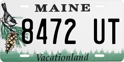 ME license plate 8472UT