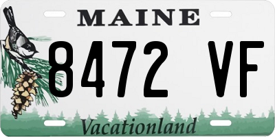 ME license plate 8472VF