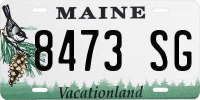 ME license plate 8473SG