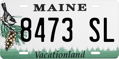 ME license plate 8473SL