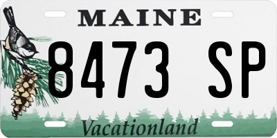 ME license plate 8473SP