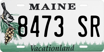 ME license plate 8473SR