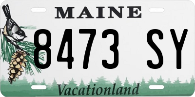 ME license plate 8473SY