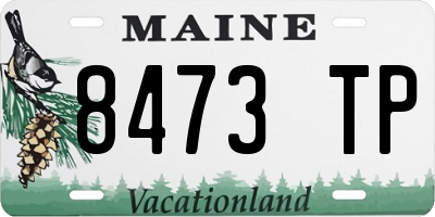 ME license plate 8473TP