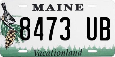 ME license plate 8473UB