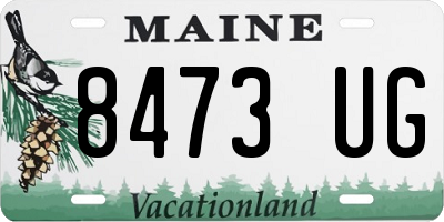 ME license plate 8473UG