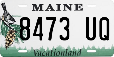 ME license plate 8473UQ