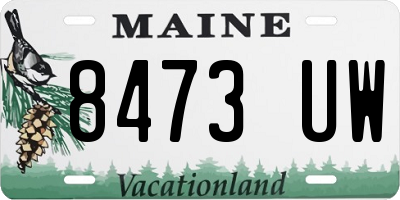 ME license plate 8473UW