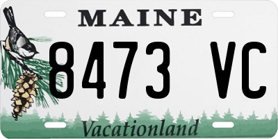 ME license plate 8473VC