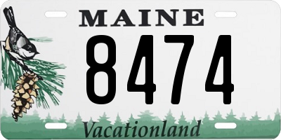 ME license plate 8474