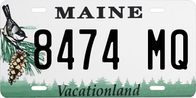 ME license plate 8474MQ