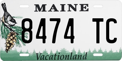 ME license plate 8474TC