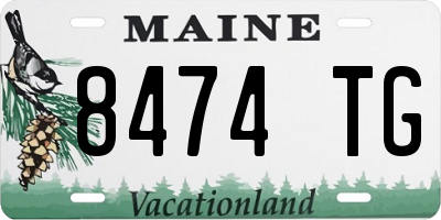 ME license plate 8474TG