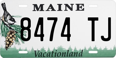 ME license plate 8474TJ