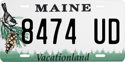 ME license plate 8474UD