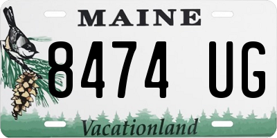 ME license plate 8474UG