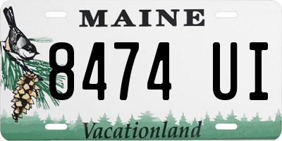 ME license plate 8474UI