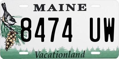 ME license plate 8474UW