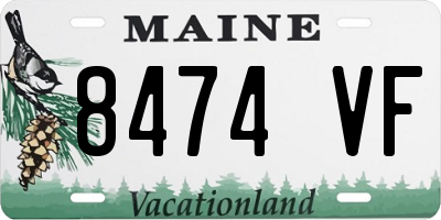 ME license plate 8474VF