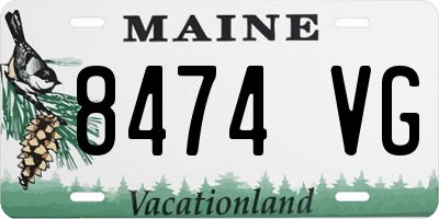 ME license plate 8474VG