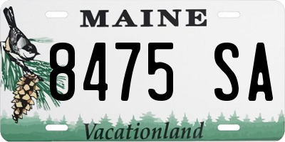 ME license plate 8475SA