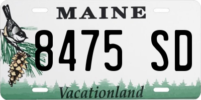 ME license plate 8475SD