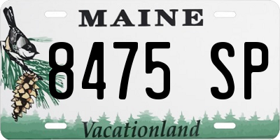 ME license plate 8475SP
