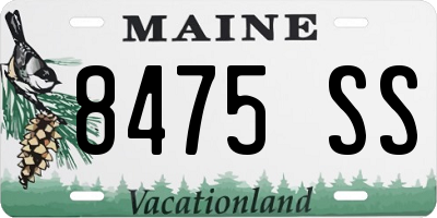 ME license plate 8475SS