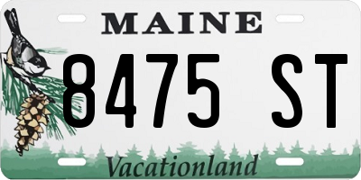 ME license plate 8475ST